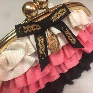 LeSportsac ruffle clutch